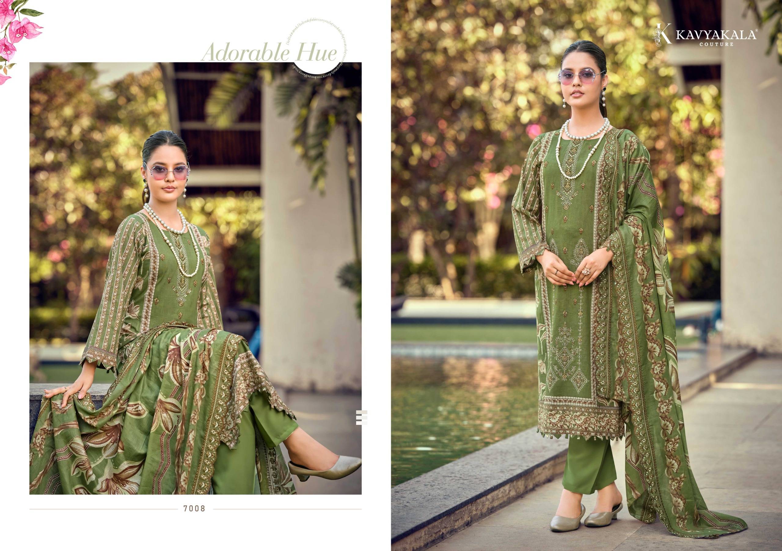 BIN SAEED Vol -10‎ By KAVYA‎‎ KALA 7001 To 7008 Series Beautiful Festive Suits Stylish Fancy Colorful Casual Wear & Ethnic Wear PURE‎ CAMBRIC Print Dresses At Wholesale Price